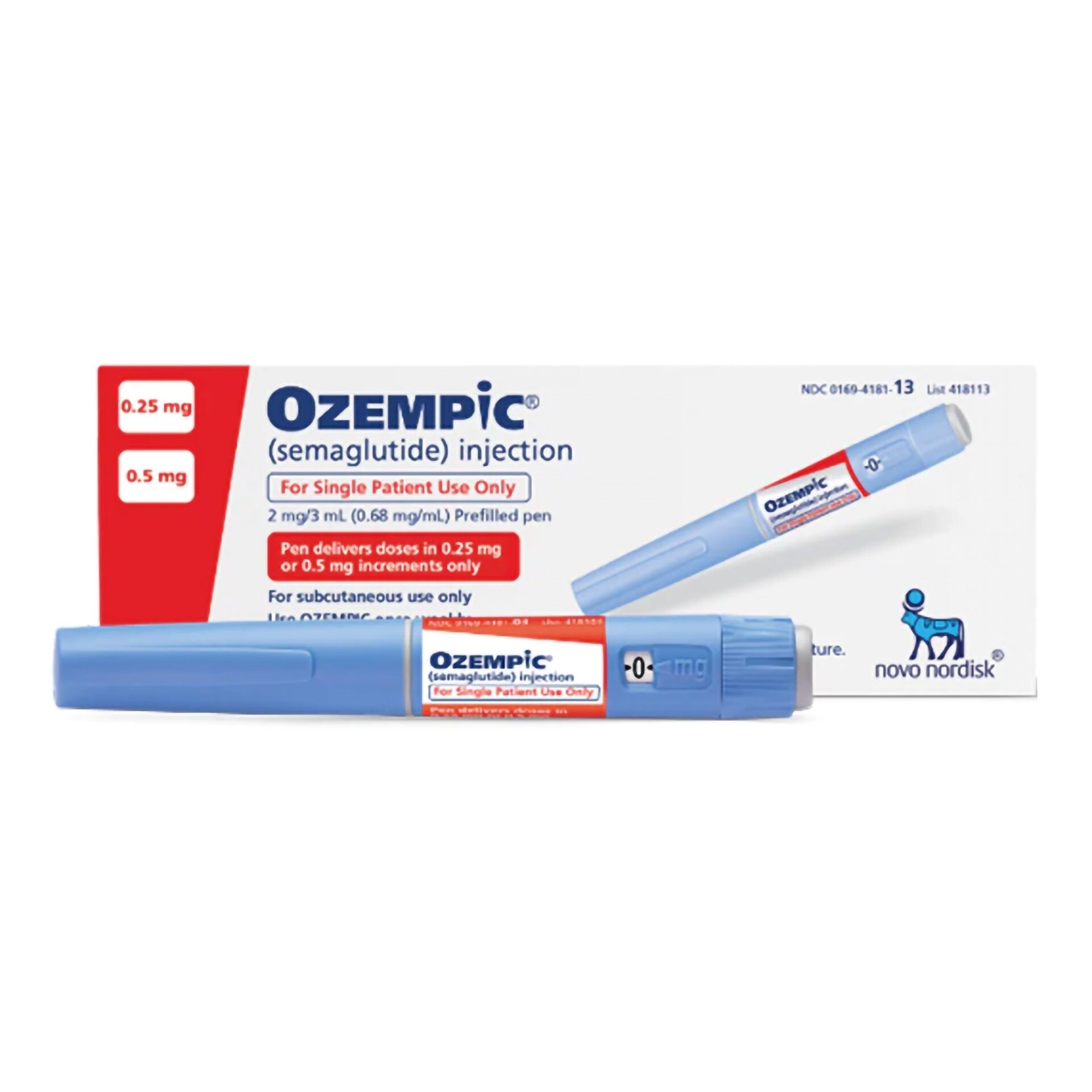 Buy Ozempic (Semaglutide) Injection Online 2.5 | 5 | 7.5 | 10 | 12.5 | 15 mg/0.5 mL or 0.6 mL